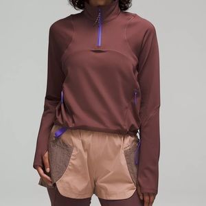 lululemon athletica Brown Sweatshirt with Purple Accents